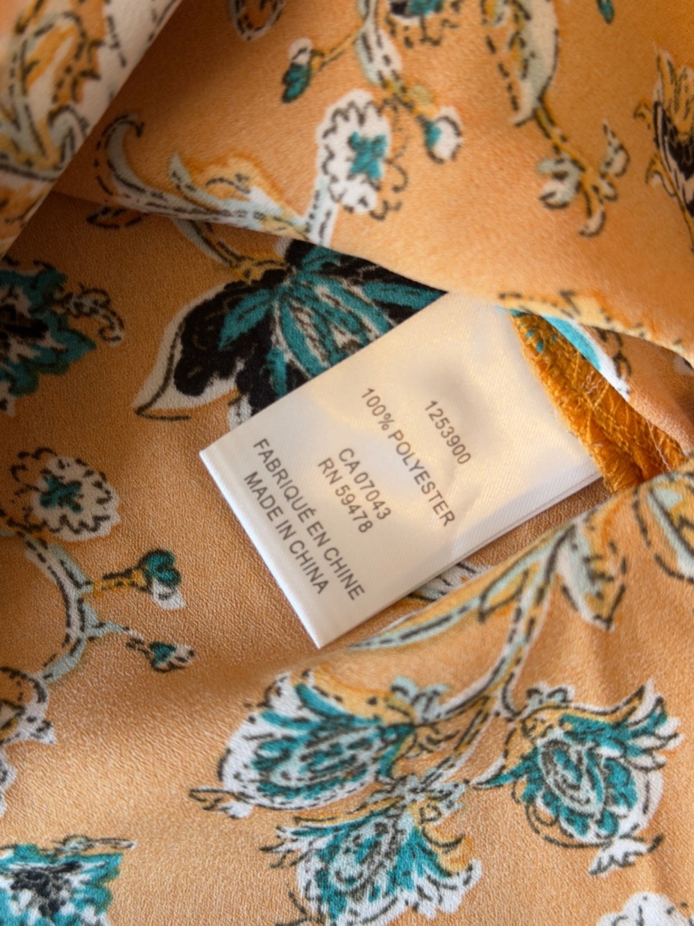 CUPCAKES & CASHMERE blouse long bishop sleeve floral pattern half button size M - Picture 13 of 15